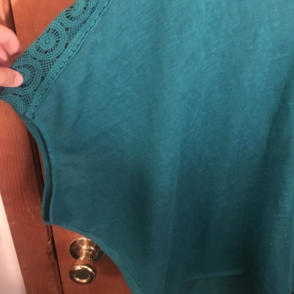Ava & Viv Target Lace Crochet Tunic Teal Top - Picture 4 of 5